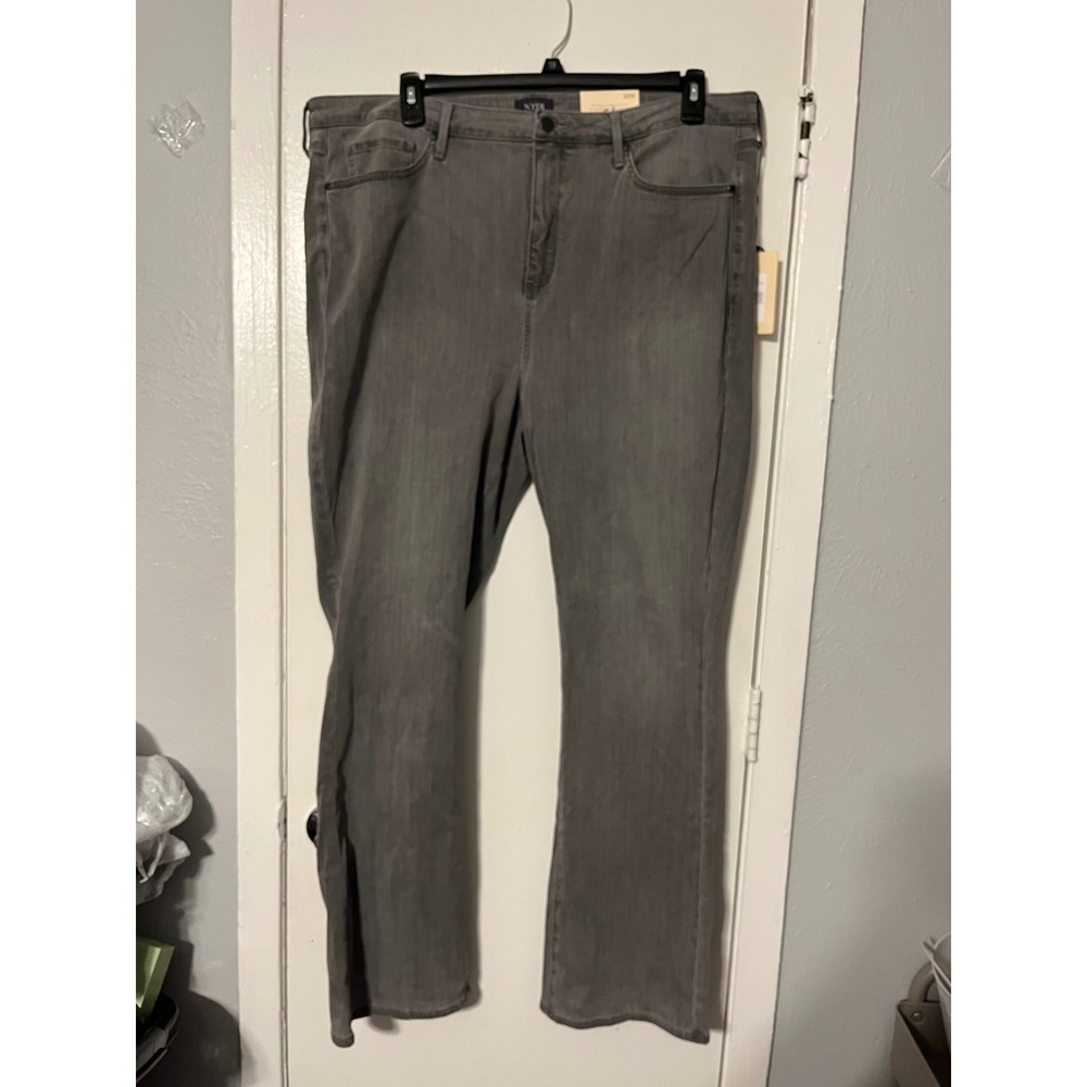 NYDJ Billie Slim Bootcut Jeans Parade Grey High Rise Sure Stretch 20W WAEV2880